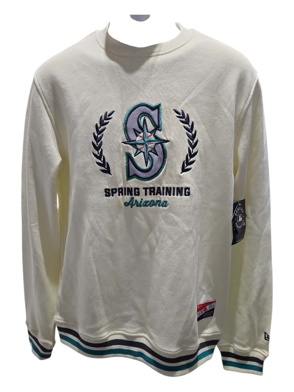 New Era Seattle Mariners Spring Training Arizona Cream Pullover Crewneck Sweatsh